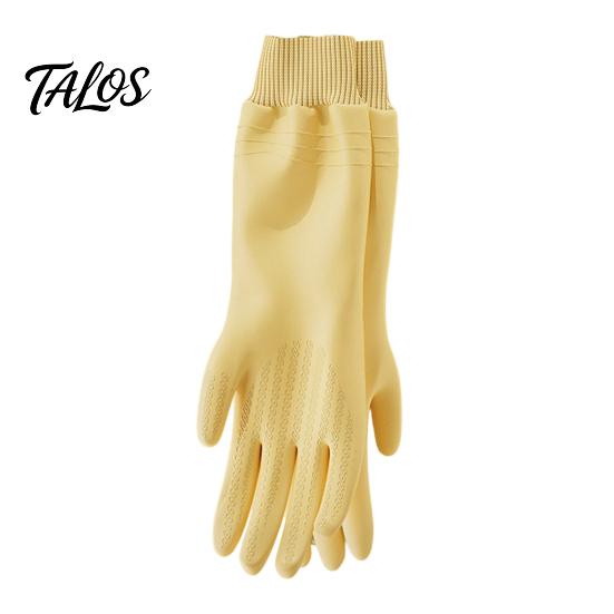 Waterproof Cleaning Gloves Fleece Lined Dishwashing for Housework, PVC Rubber Gloves, Anti-slip Heavy Duty Grip Warm Velvet Lining Kitchen Laundry And