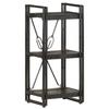 Day and Night - Day and Night 3-tier Shelving Solid Black Mango Wood 40x30x80cm