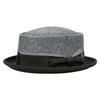 Autumn and Winter Vintage Premium Wool Felt Pork Pie Hat for Men Women Short Brim Elegant Ribbon Bow Dress Fedora Hat Unisex
