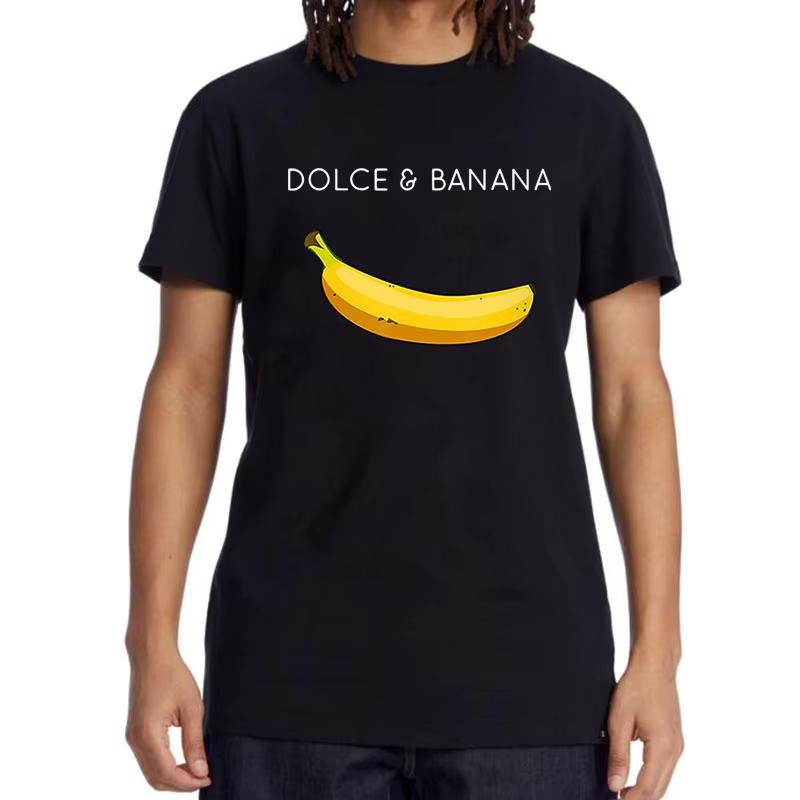 Summer Mens Tshirt High Quality 100 Funny Banana Printing Casual Loose Oneck Men Short Sleeve Tshirt Male Tees Tops