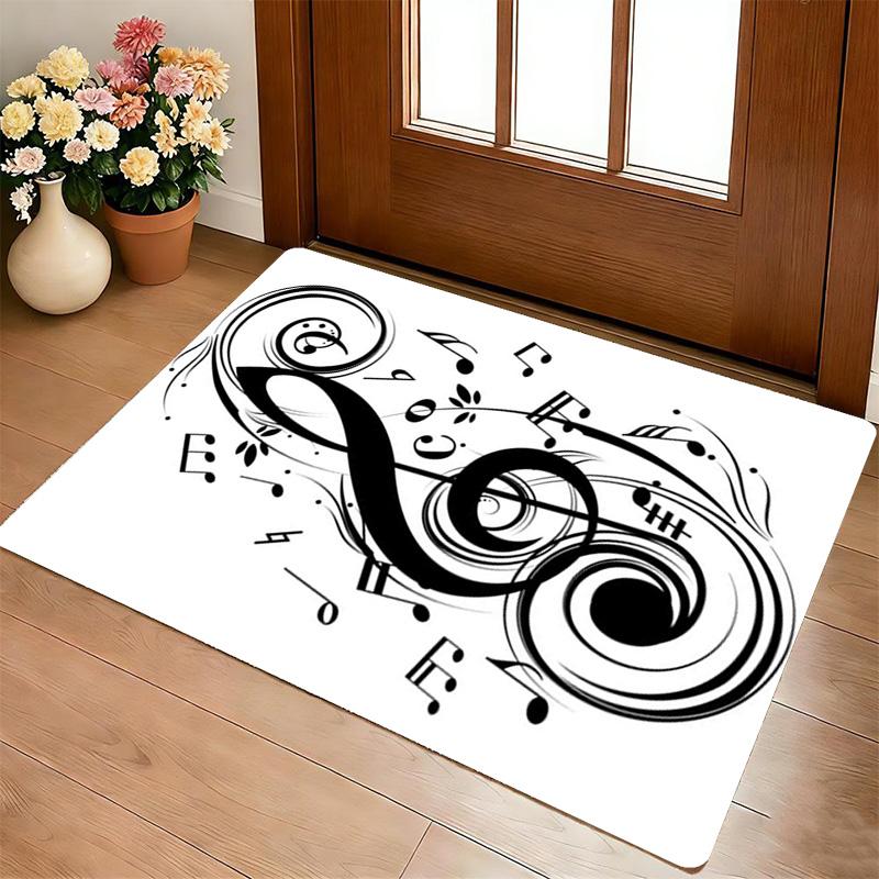 Music Notes Living Room Nonslip Area Rug Soft Carpet For Bedroom Game Playroom Sofa Office Home Decor Doormat Christmas Gift C9301769