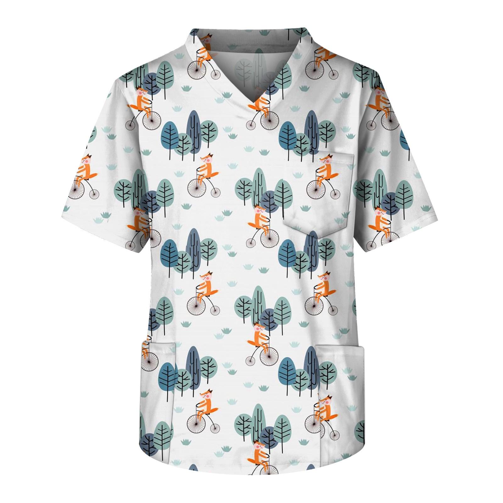 

Мужской топ с короткими рукавами и V-образным вырезом с принтом мелких животных нагрудный карман и карман для ухода XXXXXL