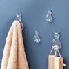 5Pcs Waterproof Wall Hook No-Drilling Towels Rack Multifunctional Cartoon Cat Hooks  Space Saving