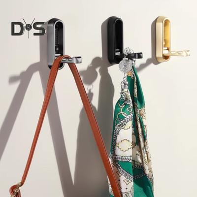 Foldable Wall Hook Heavy-Duty Zinc Alloy Hook Wall-mounted Towel Coat Hook for Door Bathroom Kitchen Bedroom Storage