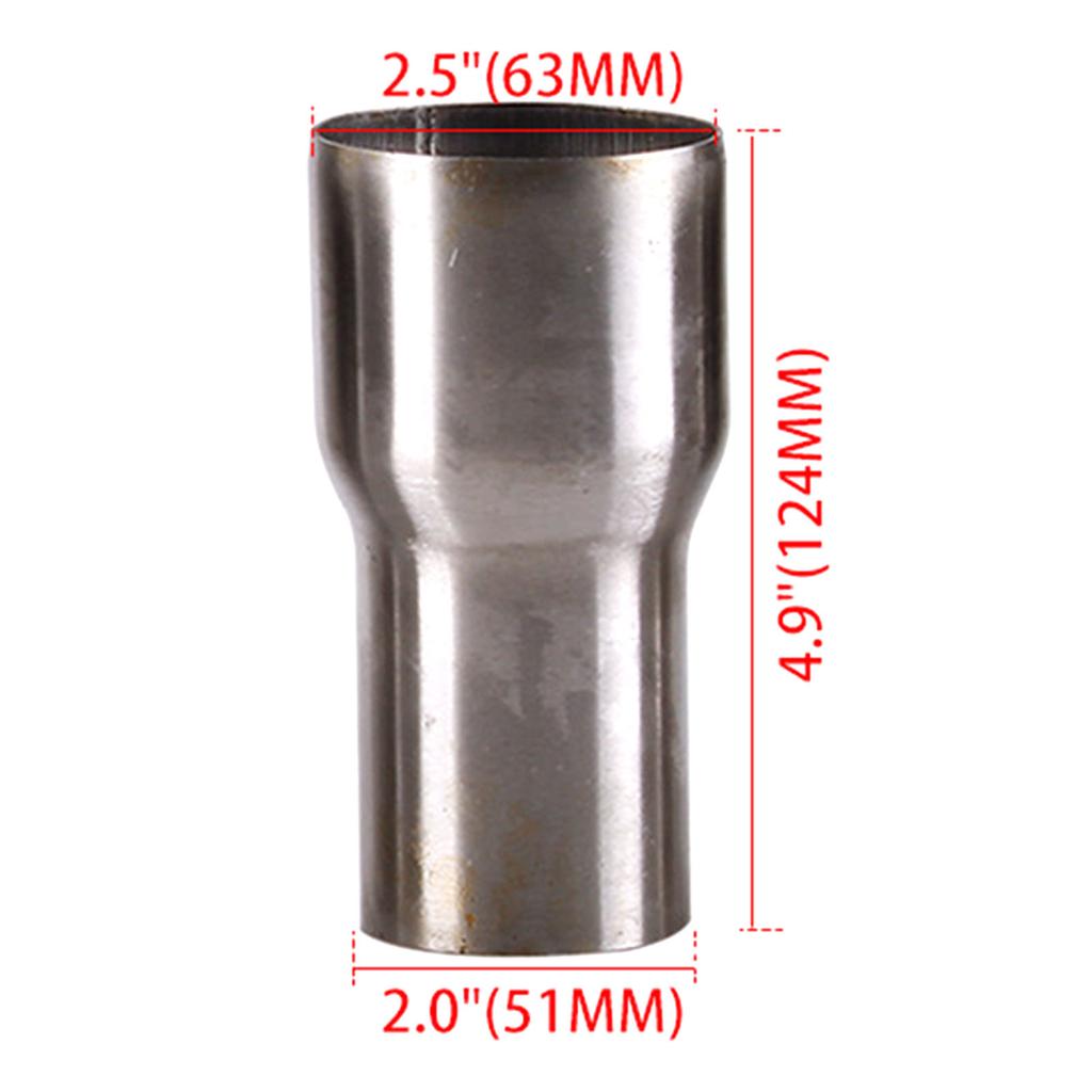 Exhaust Adapter Coupler 51mm 201 Stainless Steel Exhaust Pipe Reducer Connector for Vehicles 51mm To 63mm
