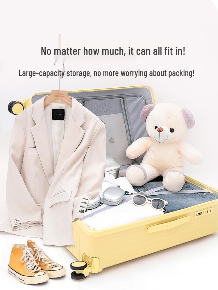 20-inch & 24-inch Silent Wheel Suitcase Set with Lock - Large Capacity Travel Trolley for Students