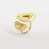 Nidin Fashion Irregular Geometric Smooth Open Rings Adjustable For Women Pig Nose Design Copper Finger Jewelry Accessories Gift