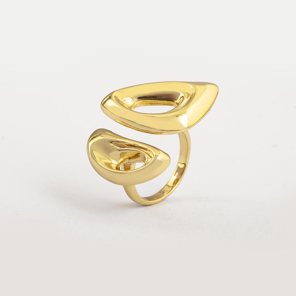 Nidin Fashion Irregular Geometric Smooth Open Rings Adjustable For Women Pig Nose Design Copper Finger Jewelry Accessories Gift