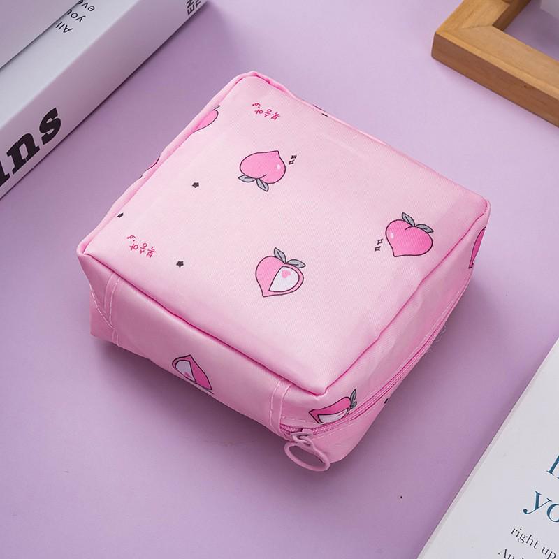 

Cartoon Cute Menstrual Pad Storage Bag - Thickened Travel Pouch for Sanitary Napkins