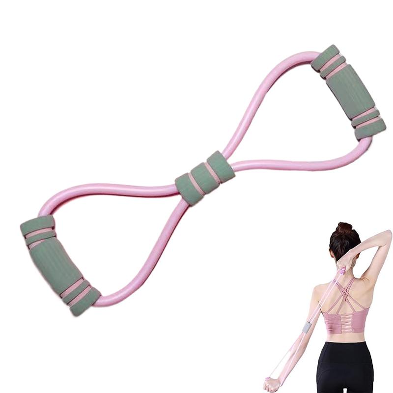 

Saludea Resistance Band With Handles, Arm Figure 8 Resistance Band, Chest Expander, Yoga Gym Fitness Pulling Rope 8 Word Elastic рожевий