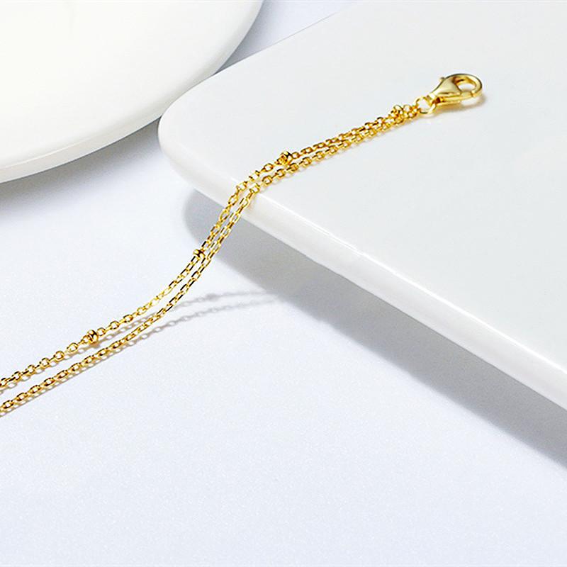 Fashion Personality Creative Versatile Accessories Women, Simple Double-layer Metal Clip Ball Chain Foot Accessories