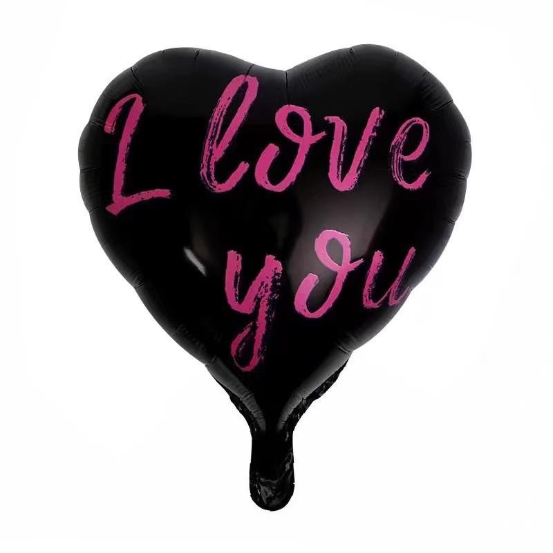 Qixi Valentine's Day Romantic Pink Heart & Star Balloons for Weddings & Birthdays