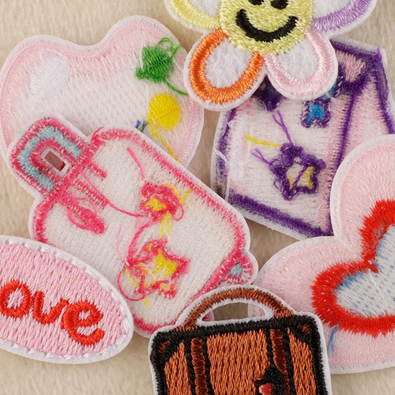 Cartoon Embroidered Computer Patch, DIY Cloth Sticker, Clothing & Handbook Accessory