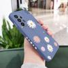 Green Daisies Phone Case For Samsung A73 A53 A33 A23 A13 A03 A03S A04 A04S A72 A52 A52S A32 A22 A12 A02S A02 A71 A51 4G 5G