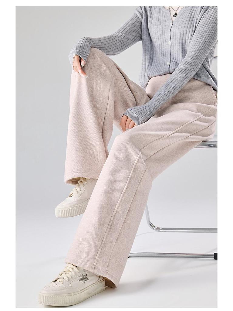 Trendy Maternity Drawstring Gray Pants: Wide-Leg and Narrow Straight-Leg Options for Spring and Autumn