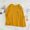 Women Cartoon Embroidery Shirts Tops Autumn Long Sleeve Harajuku Pullover Casual Loose Student Funny Blouses