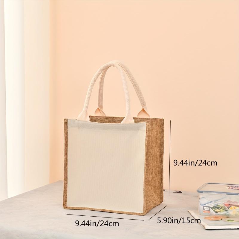 Upgraded Zipper Imitation Linen Men's Handbag Macaron Simple Fashion Lunch Bag Daily Outing Commuting Bag