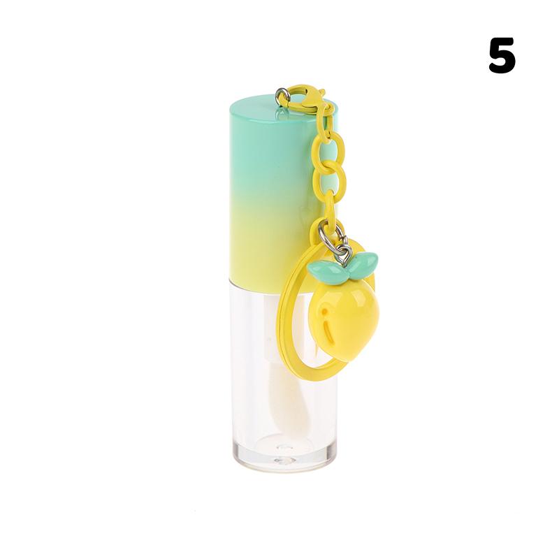 Flacone Glassa Labbra con Portachiavi Gradiente Vuoto Tubo Lucidalabbra Contenitore Liquido Ricaricabile Flacone Campione Lucidalabbra
