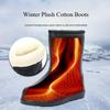 Men Boots Waterproof Rain Boots Winter Thickened Warm EVA Ankle Boots Slip on Outdoor Fishing Shoe Lightweight Work Cotton Shoes