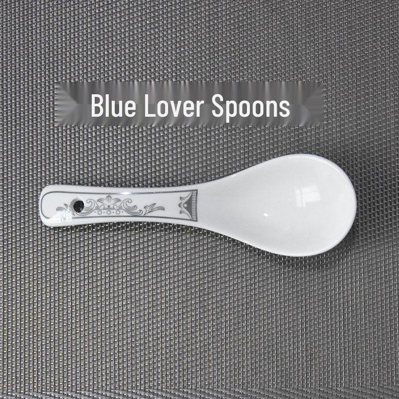 Gold-Rimmed Ceramic Soup Teaspoon - Versatile for Stirring, Eating, and Serving