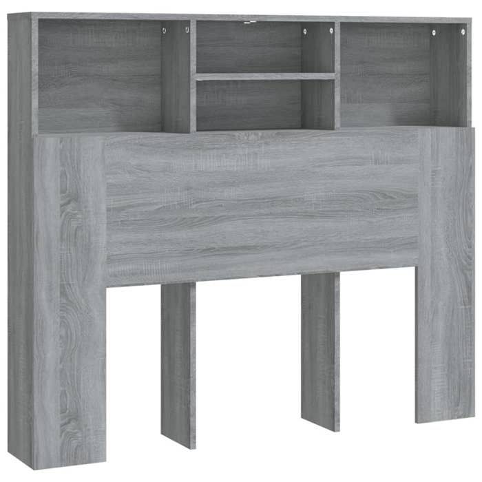 VidaXL Armoire de tête de lit Chêne fumé 120x19x103,5 cm