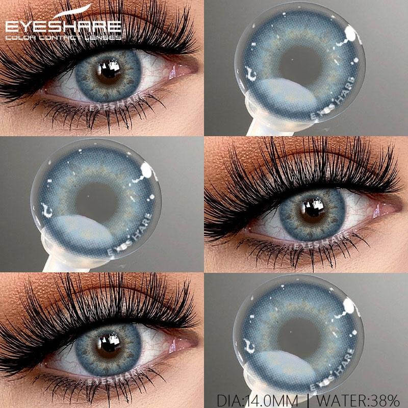 1 Pair Colored Pupils for Brown Color Eyes Green Eye Contacts Cosmetics Natural Blue Eye Lenses for Makeup Gray Pupils