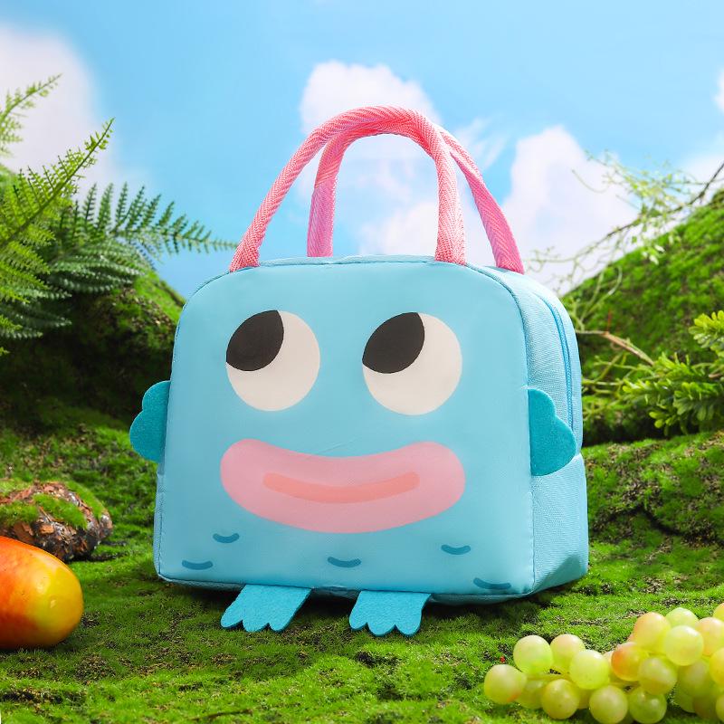 Compact Insulated Bento Lunch Bag with Thickened Aluminum Foil - Cute Cartoon Design for Students