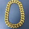 2 Pezzi Collana a Catena Dorata Stile Hip Hop Gioielli da Collo Catene da Rapper Materiale CCB Regalo Perfetto per Uomini e Donne