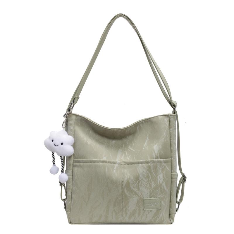 

Сумка-тоут для путешественников, женская, мягкий кожаный рюкзак, многофункциональная сумка через плечо зелёный