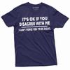Camiseta Engraçada Sarcástica Se Discorda de Mim Camiseta Ditado Sarcástico Presente