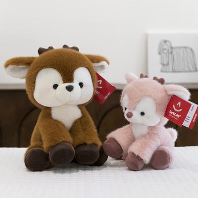 Cute Sitting Style Deer Plush Toys for Children Sleeping Comfort Pillows Activity Gift Office Ornaments