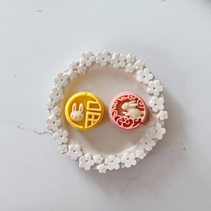 DIY Round Mooncake Mold Versatile Festival Cake Making Molds Biscuits Hand Press Mould for Home Cooks and Food Lovers