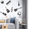 Musical Instrument Pattern Wall Stickers Self-adhesive PVC Window Decoration Wall Decal Sticker