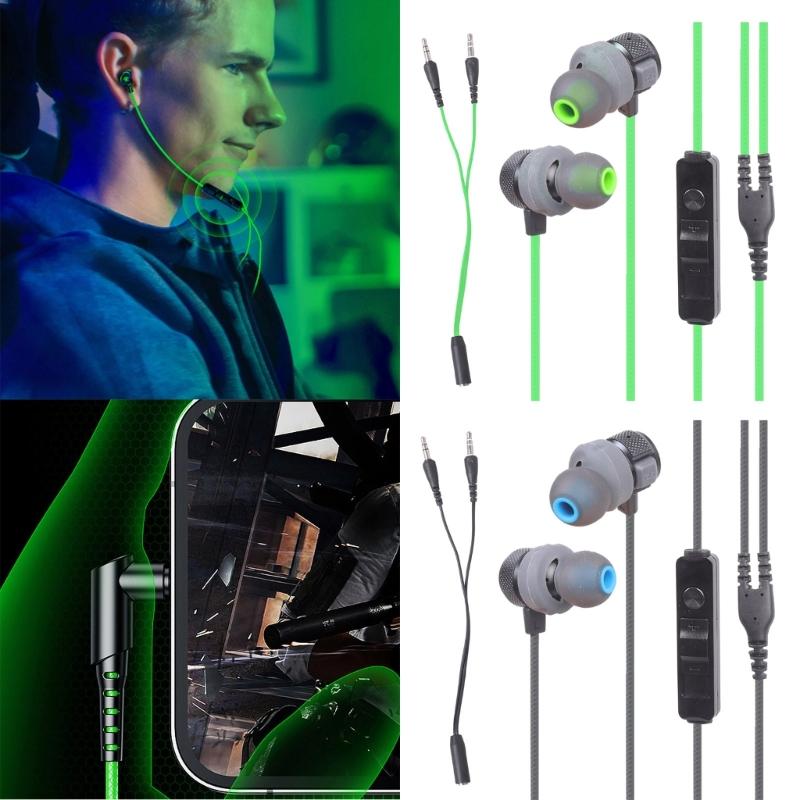 3.5mm Headphones with Microphone for PC Comuter Earbuds Computer In-Ear Headset Control for Laptop Desktop Notebook