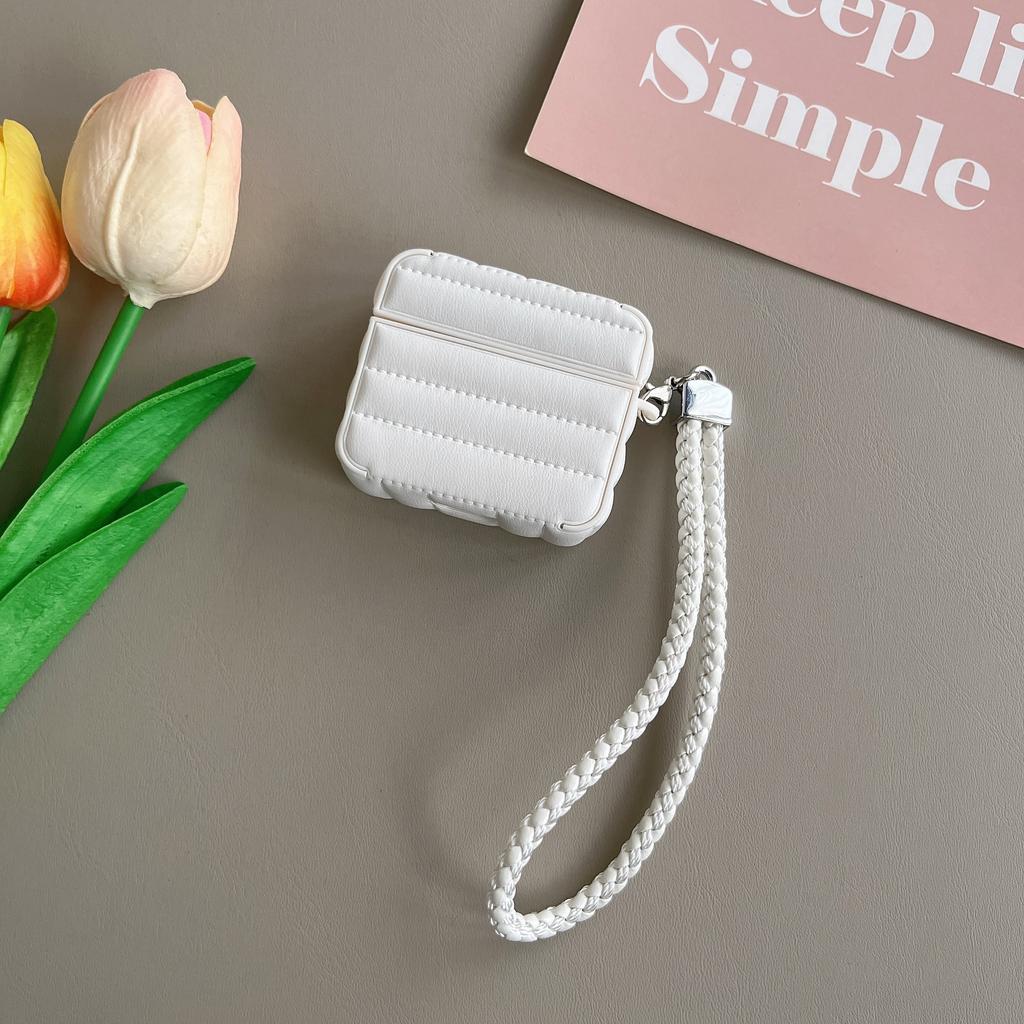 Leather For AirPods 1/2/3/Pro 2 Case Fashion Striped Style Wireless Headset Cover Headphone Soft Anti Drop Shell Preventing