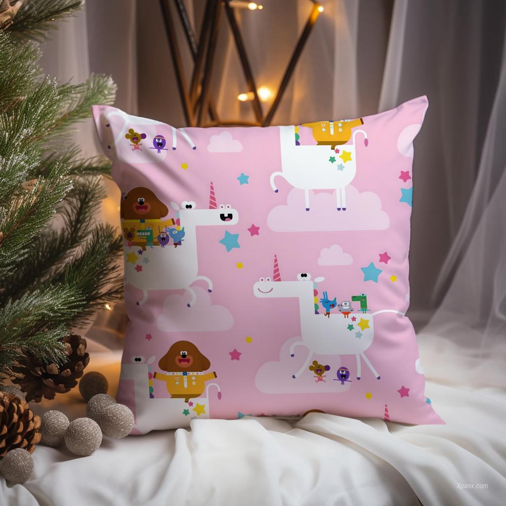 Милая мультяшная наволочка Хэй Duggee Премиум-комфорт Двусторонняя наволочка - Дизайн «Два в одном» для любой комнаты и салона автомобиля 12x12Inch