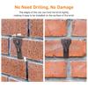 4pcs Sliding Design Brick Hanger Clip Metal Construction Brick Wall Hanger  Outdoor Use