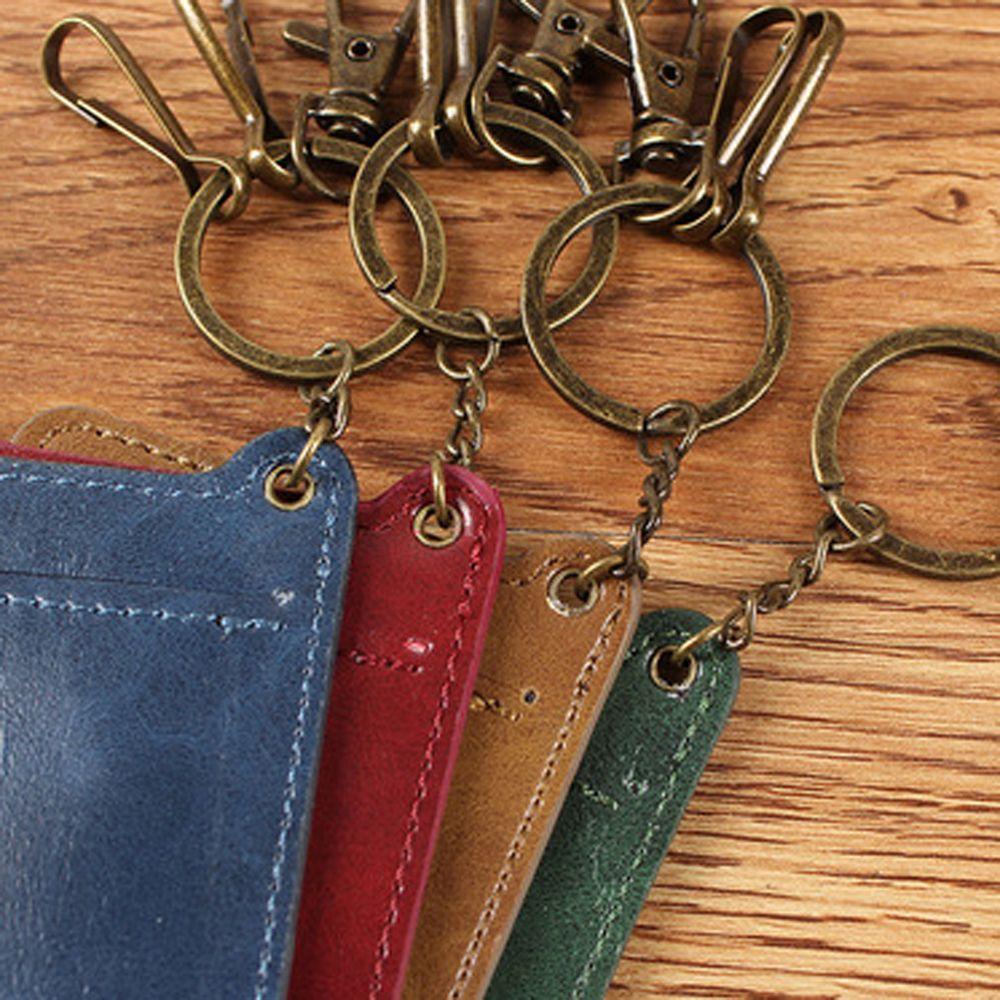 Access Control Card Double Sided Bank Card Credit ID Card Badge Case Card Holder Keychain Case Bag