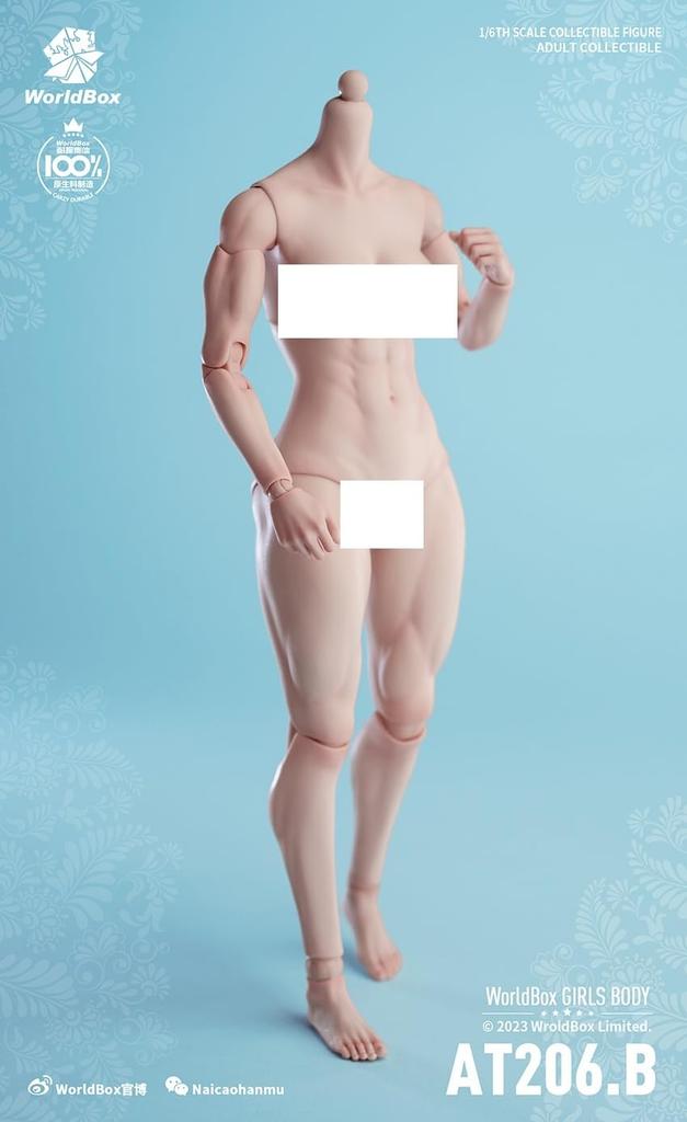 [TOYBARJAPAN] 1/6 Scale Action Figure Worldbox AT206 Muscle Version Pearl White Skin Female Body (Head and Clothes Not Included) (B)