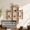 Wooden Wall Display Shelf Versatile for Reading Area, Entryway