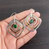 Chrome Diopside Gemstone 925 Sterling Silver Handmade Jewelry Hook Earrings2.44" EE-70-4
