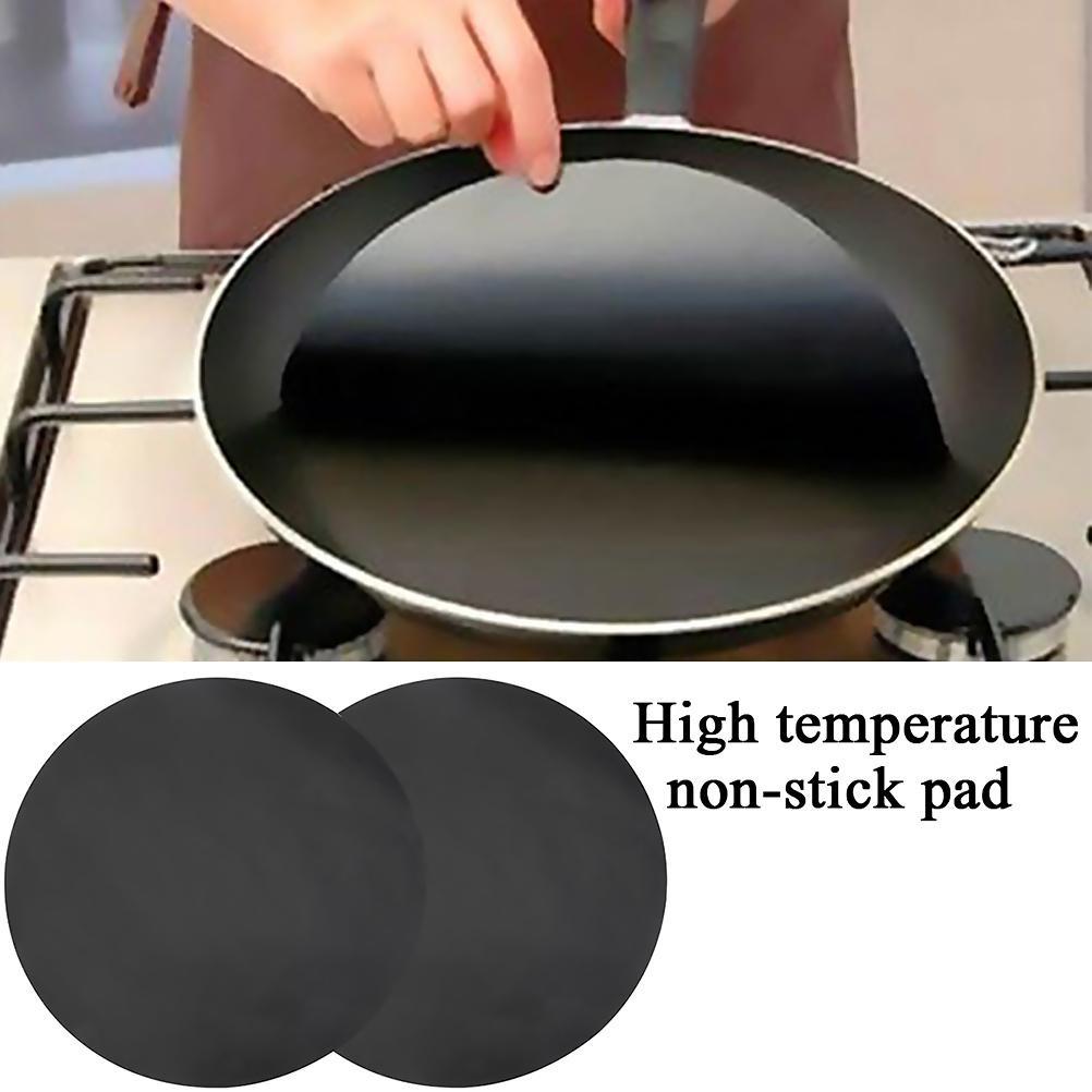 3Pcs Reuseable Non-stick Pan Fry Liner Sheet Cooking Oil Sheet Pad Teflon-coated Fiberglass Cloth Kitchen Tool Frying Pan Pad