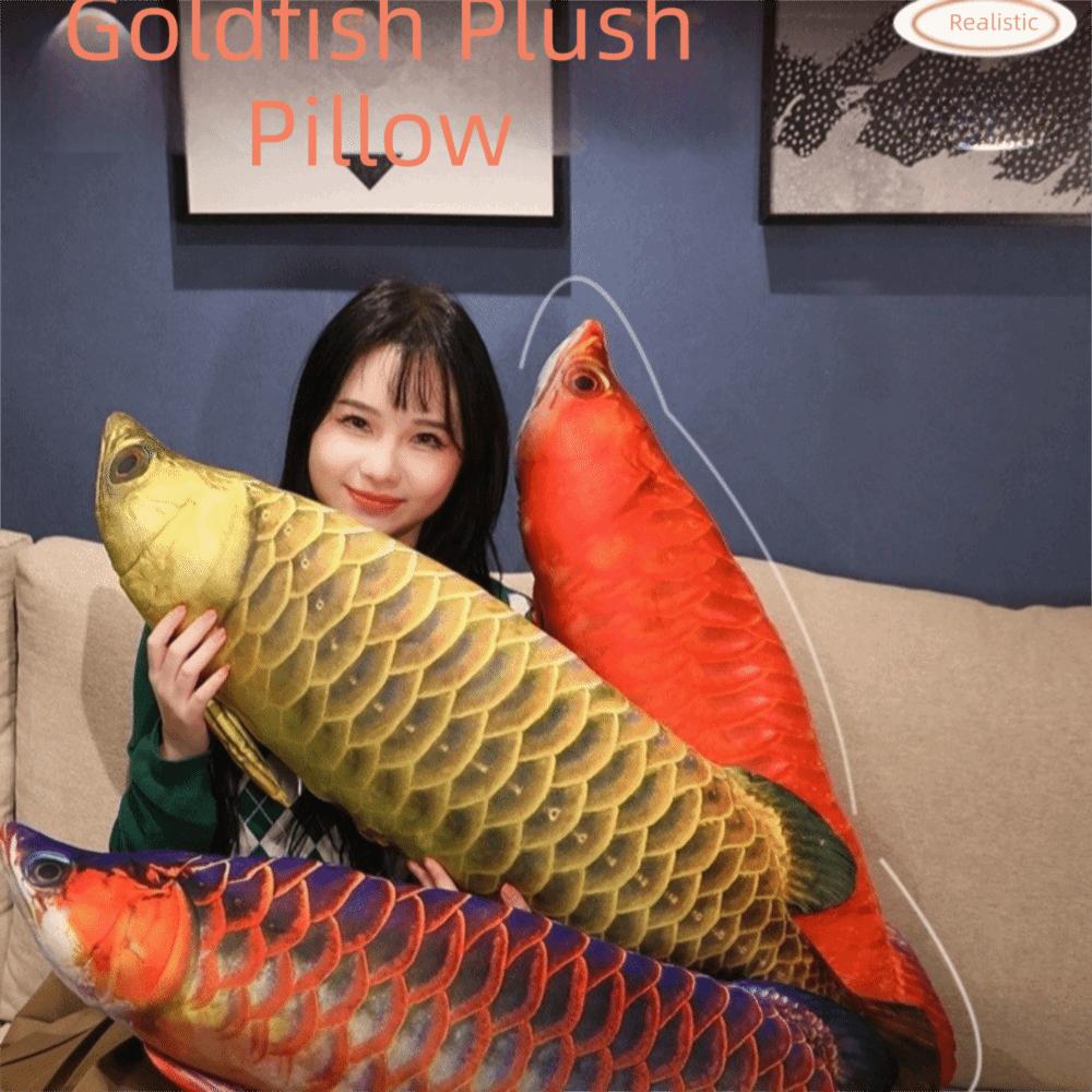 Cute Stuffed Fish Doll Lifelike Fish Plush Pillow Arowana Plush Toys Collectible