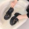 Thick-soled women's new autumn skirt heightening British style versatile small leather shoes single shoes women
