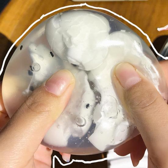 Crispy Sweet Dumplings Squeeze Ball DIY Shapeable Stress Ball Slow Rising Anxiety Relief Stretchy Transparent Ball Sensory Fidget Toy