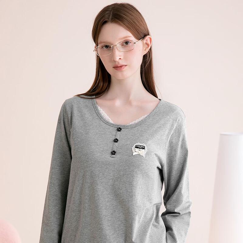 Fontal Women's 100% Cotton Long-Sleeve Loungewear Set