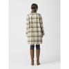 Cc Collect Alpaca Blend Check Half Coat C254msg023