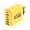 65W Multi-Port USB Charger for Apple and Huawei Phones, US Standard, Hong Kong Version, QC3.0 Compatible