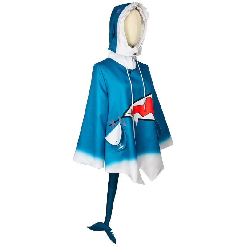 Gawr Gura Cosplay Costume Featuring Shark-themed Design For Halloween Parties