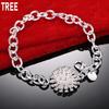 925 Sterling Silver Exquisite Round Bead Dandelion Bracelet Gift Jewelry